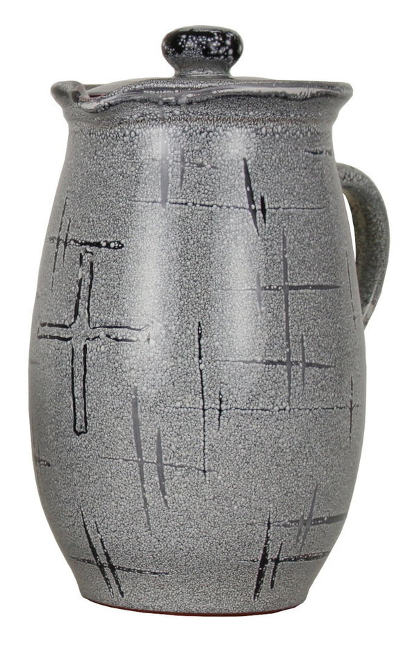 Abendmahlsgerät Nr. 155, Keramik grau/weiss mit Kreuz